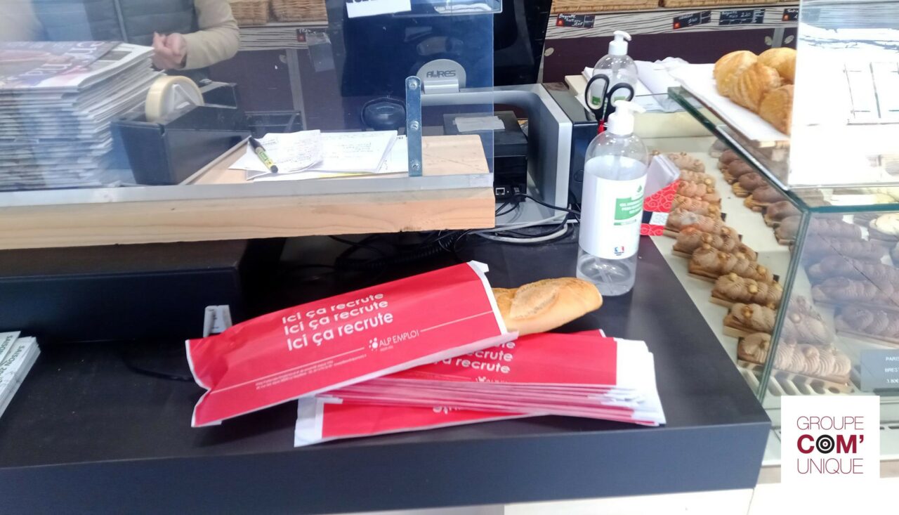 Publicité | ALP'EMPLOI | Sac à pain publicitaire